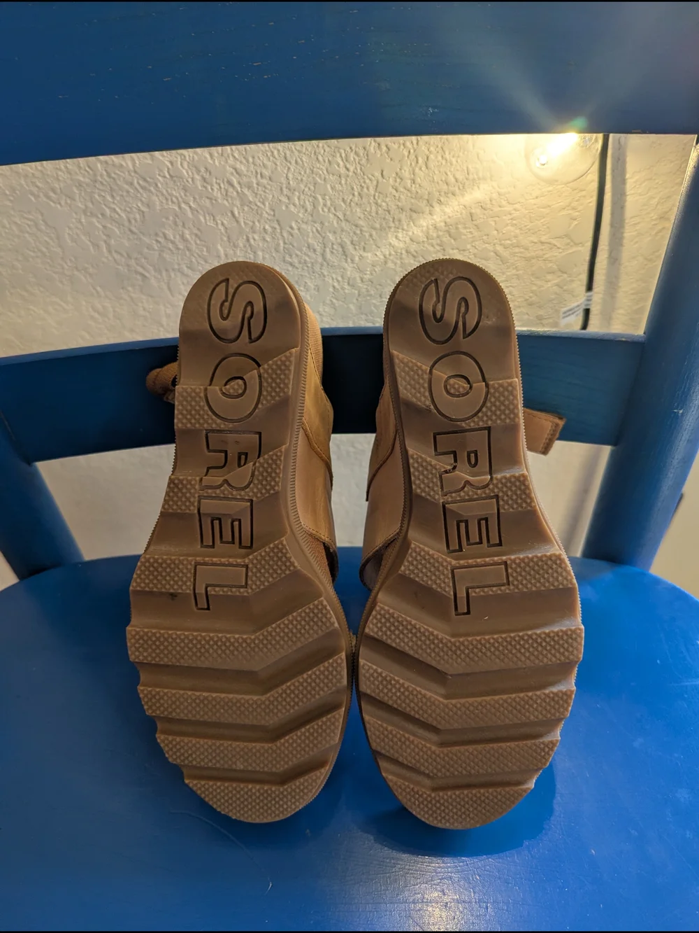 Sorel Tan Suede Wedge Sandals